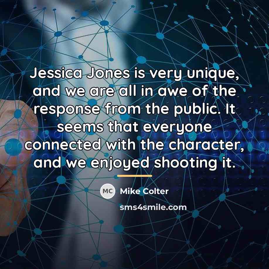 “Jessica Jones is very unique, and we are all in…” quote by Mike Colter