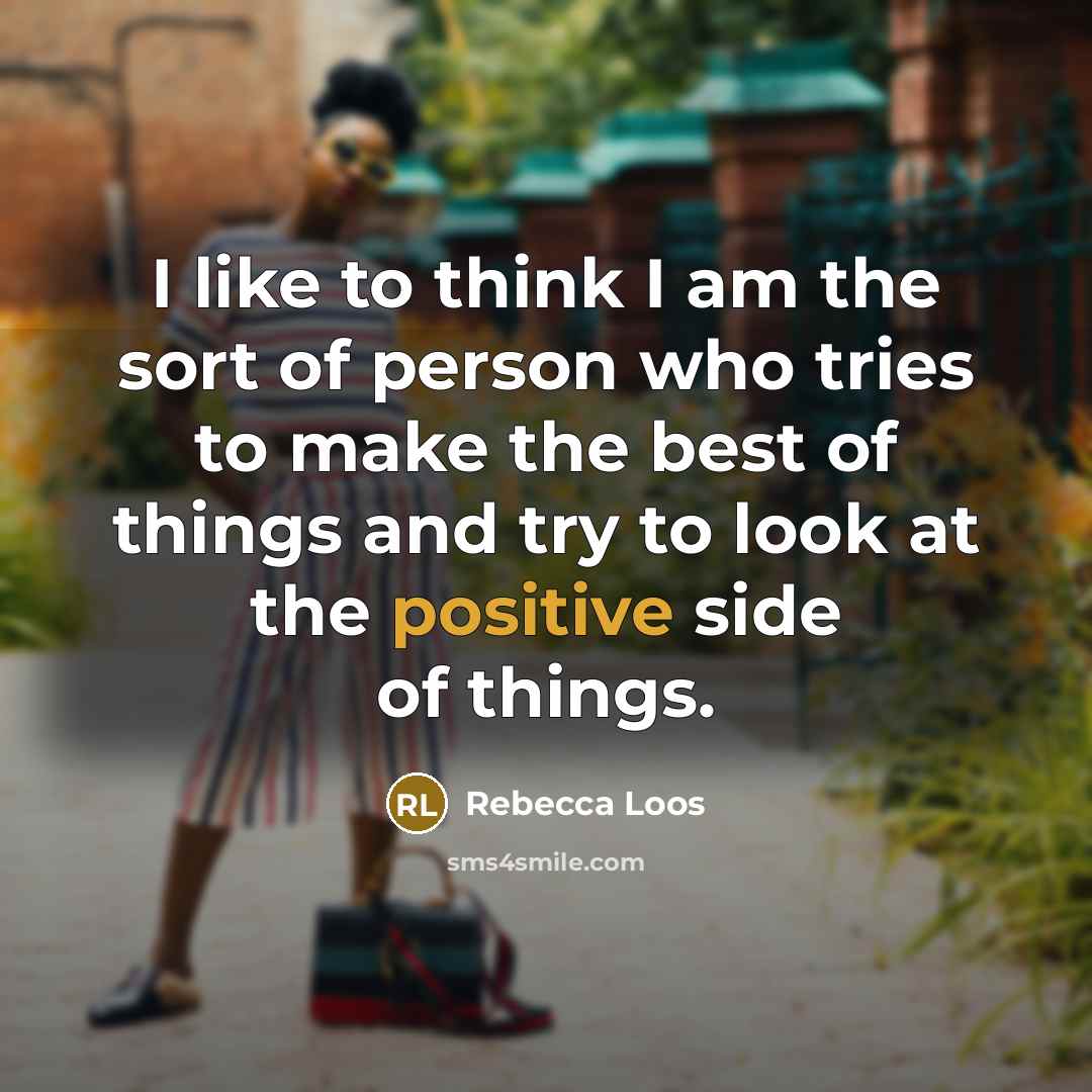 “I like to think I am the sort of person…” quote by Rebecca Loos