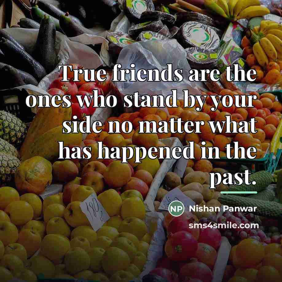 “True friends are the ones who stand by your side…” quote by Nishan Panwar