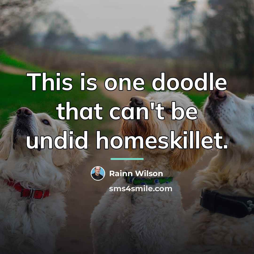 “This is one doodle that can't be undid homeskillet.…” quote by Rainn Wilson