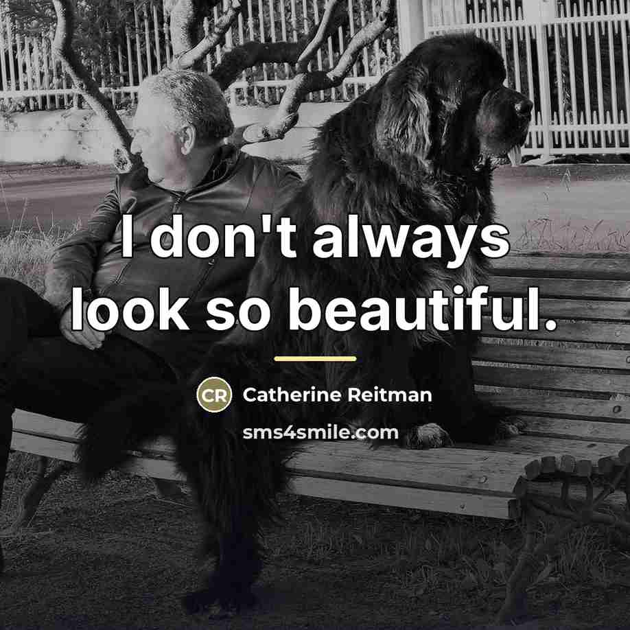 “I don't always look so beautiful.…” quote by Catherine Reitman