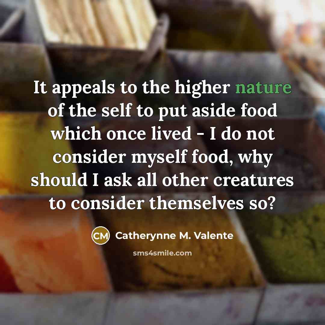 “It appeals to the higher nature of the self to…” quote by Catherynne M. Valente