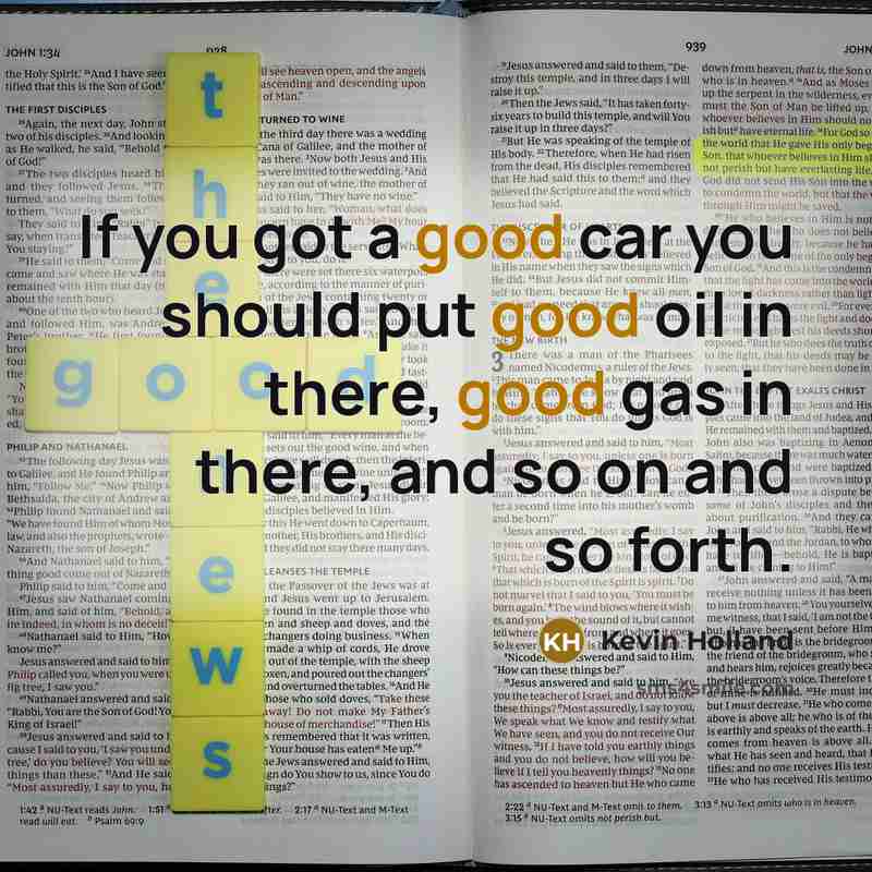 “If you got a good car you should put good…” quote by Kevin Holland