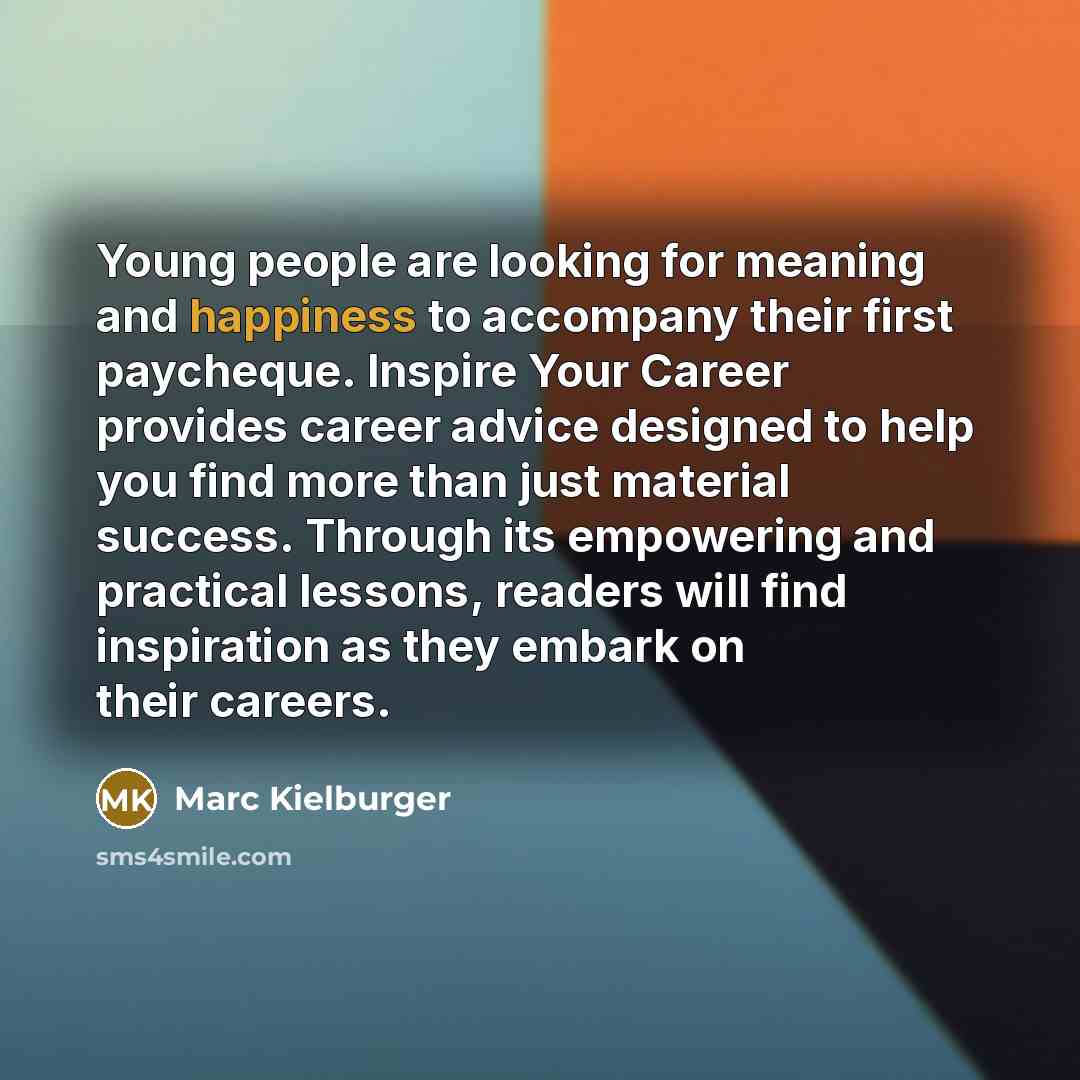 “Young people are looking for meaning and happiness to accompany…” quote by Marc Kielburger