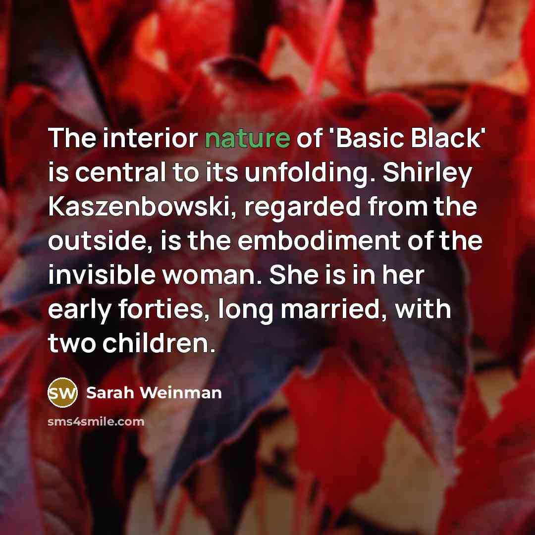 “The interior nature of 'Basic Black' is central to its…” quote by Sarah Weinman