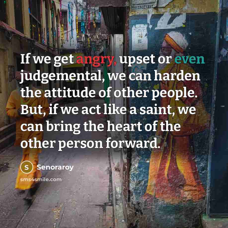 “If we get angry, upset or even judgemental, we can…” quote by Senoraroy