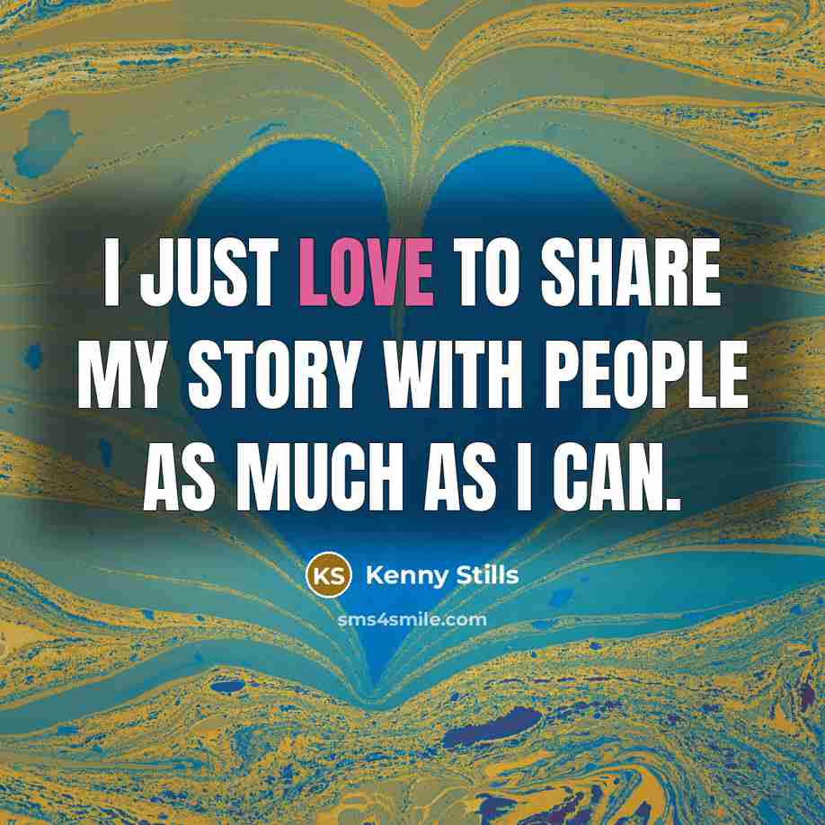 “I just love to share my story with people as…” quote by Kenny Stills