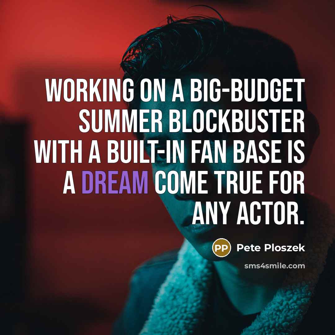 “Working on a big-budget summer blockbuster with a built-in fan…” quote by Pete Ploszek