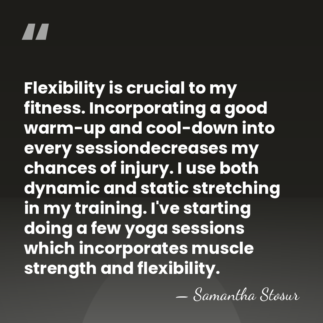Flexibility is crucial to my fitness. Incorporating a good warm-up and cool-down&hellip; - Samantha Stosur