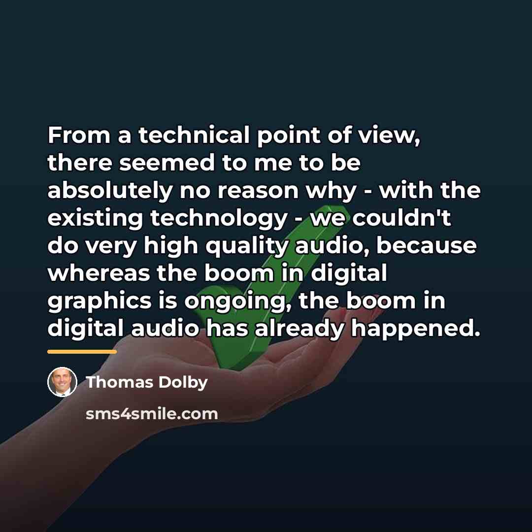 “From a technical point of view, there seemed to me…” quote by Thomas Dolby