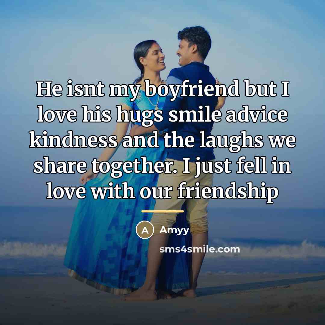 “He isnt my boyfriend but I love his hugs smile…” quote by Amyy