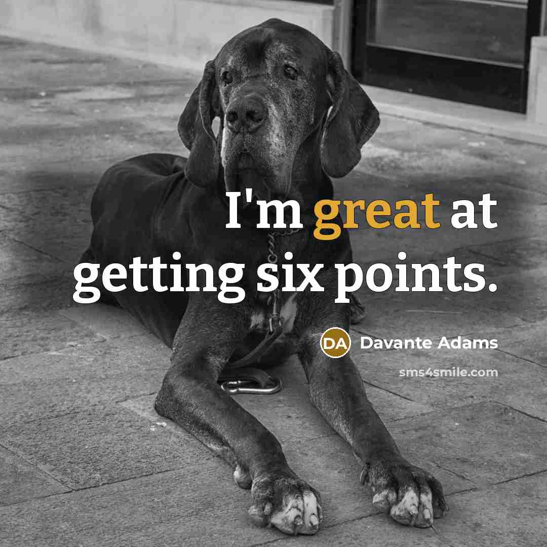 “I'm great at getting six points.…” quote by Davante Adams