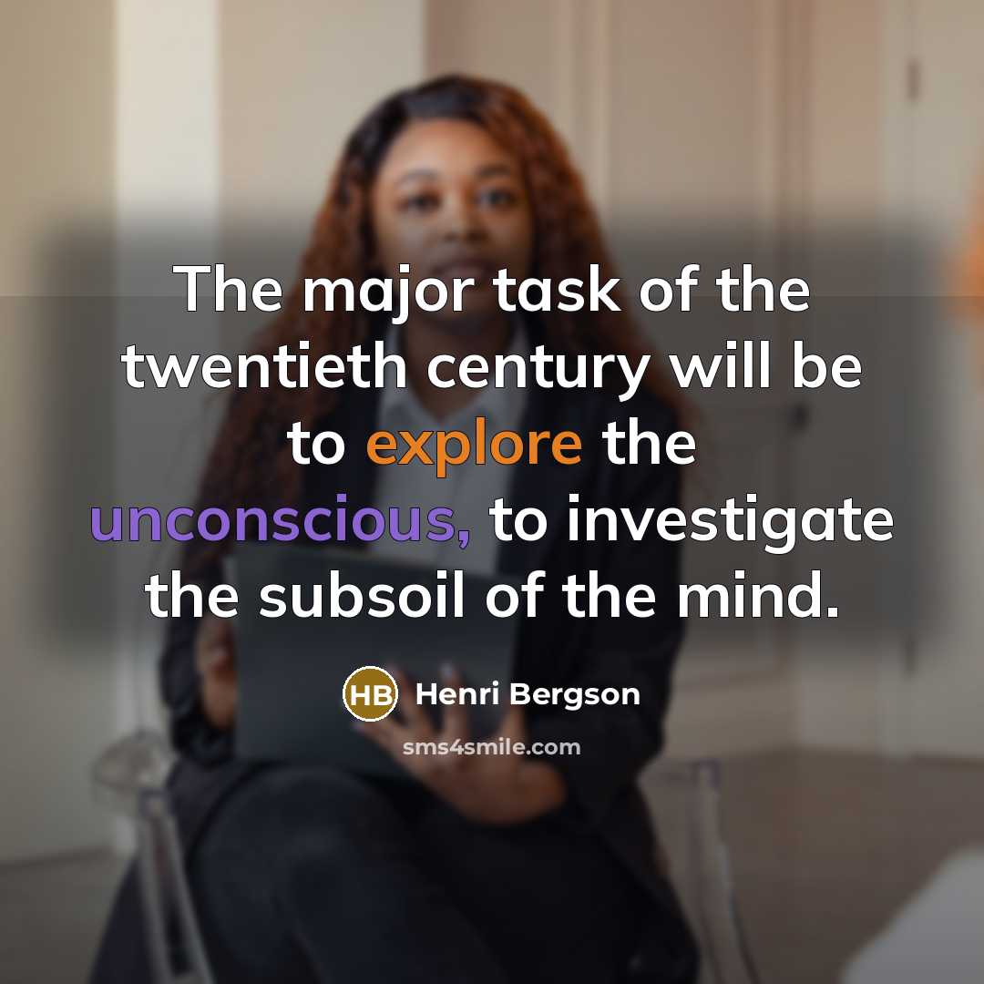“The major task of the twentieth century will be to…” quote by Henri Bergson