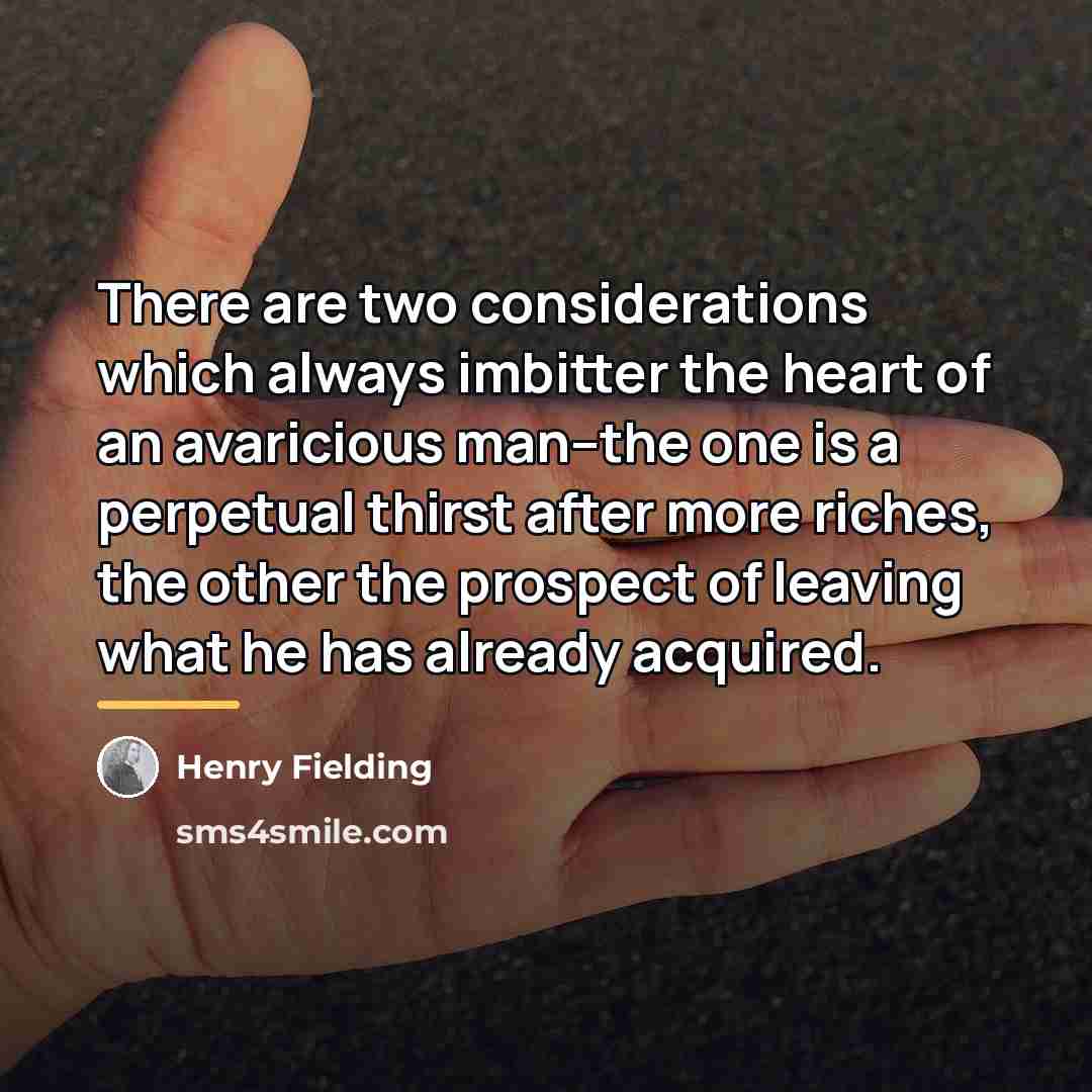 “There are two considerations which always imbitter the heart of…” quote by Henry Fielding