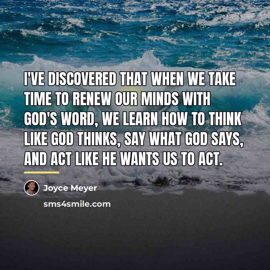 “I've discovered that when we take time to renew our…” quote by Joyce Meyer