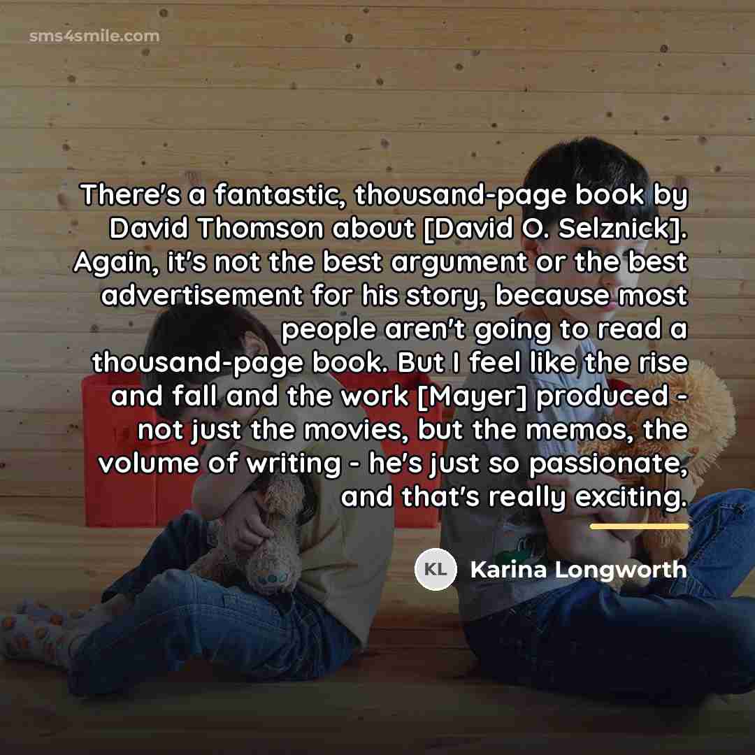 “There's a fantastic, thousand-page book by David Thomson about [David…” quote by Karina Longworth