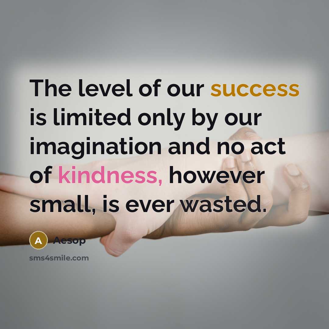 “The level of our success is limited only by our…” quote by Aesop