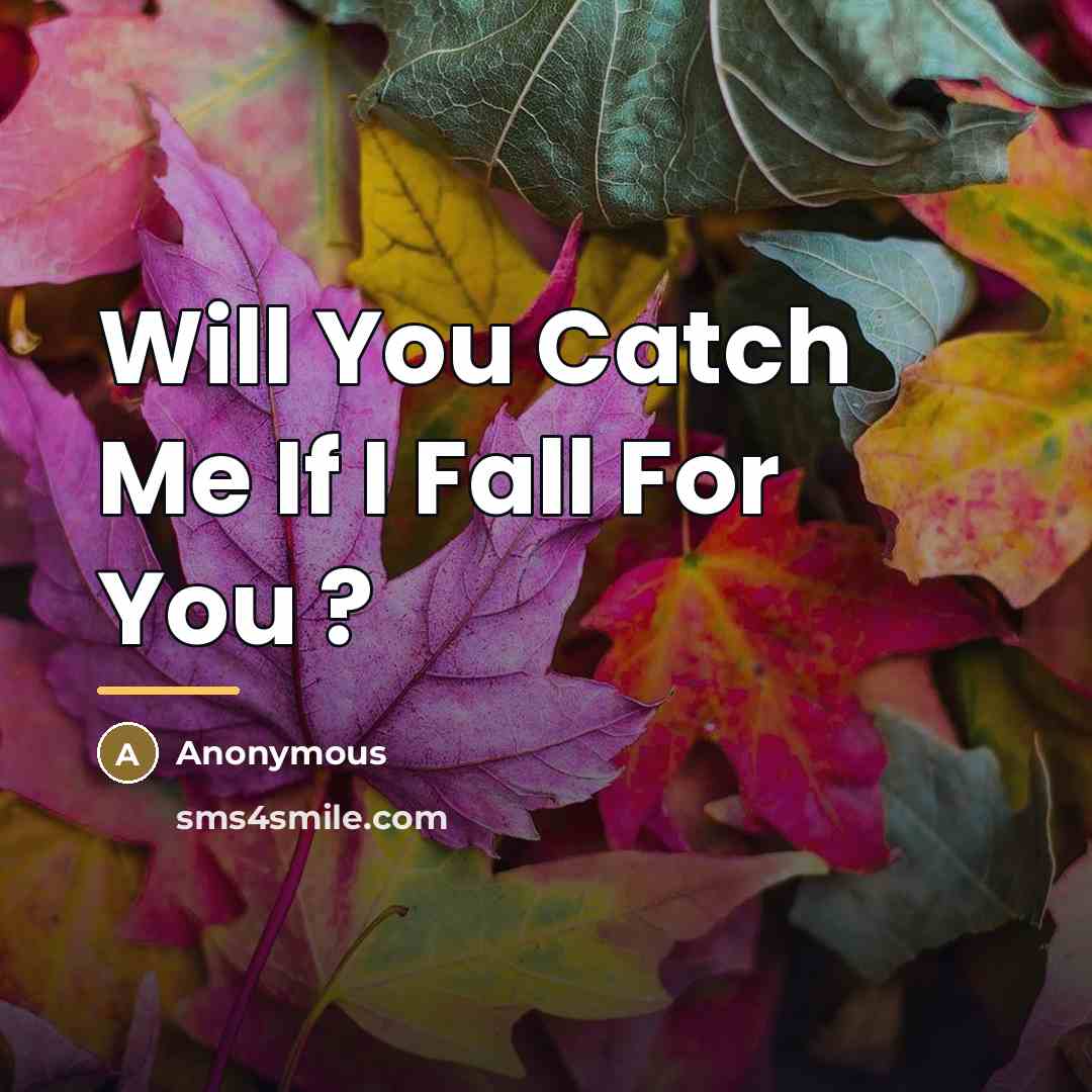 “Will You Catch Me If I Fall For You ?…” quote by Anonymous