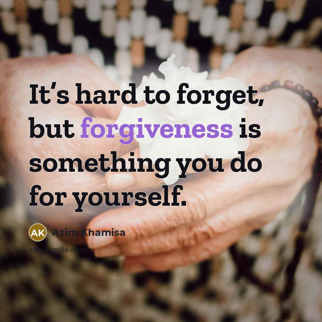 “It’s hard to forget, but forgiveness is something you do…” quote by Azim Khamisa