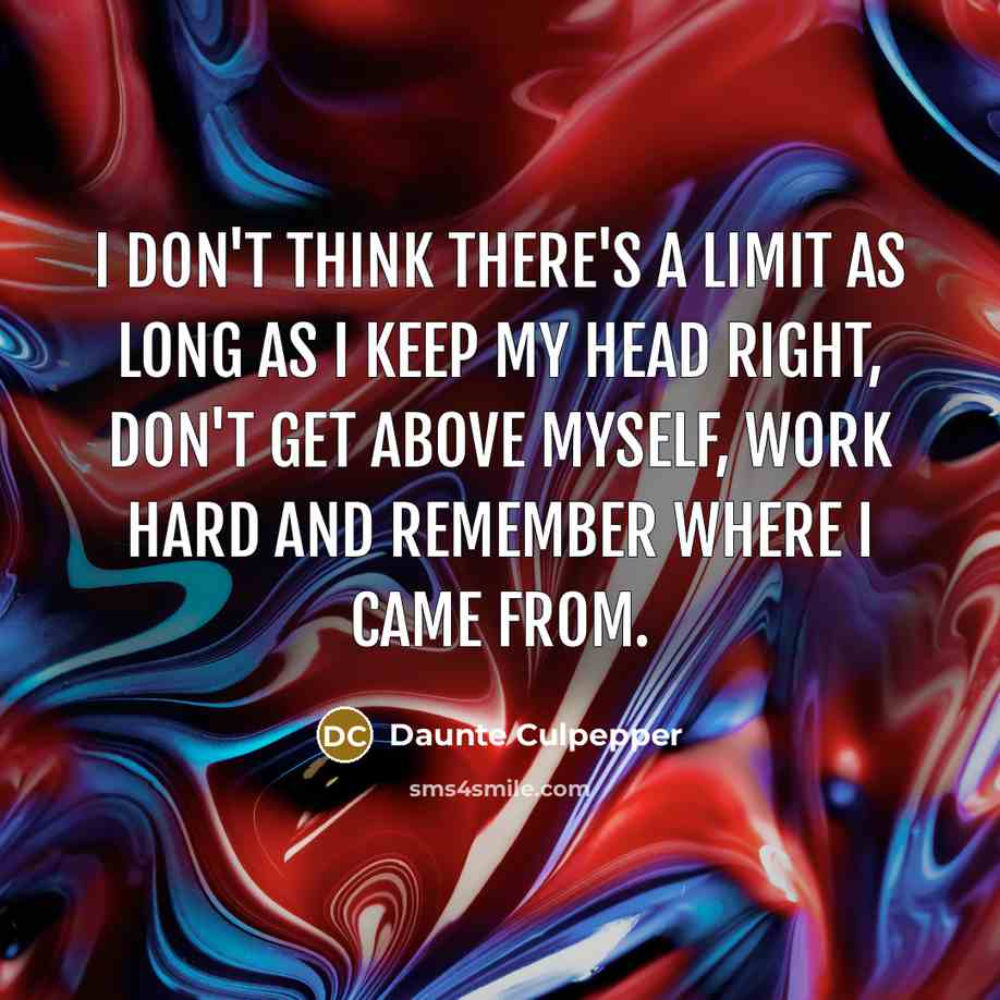 “I don't think there's a limit as long as I…” quote by Daunte Culpepper