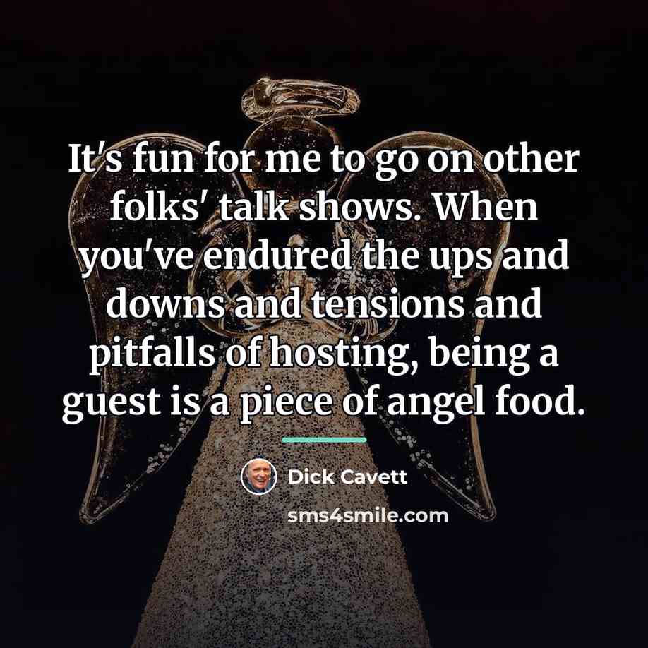 “It's fun for me to go on other folks' talk…” quote by Dick Cavett