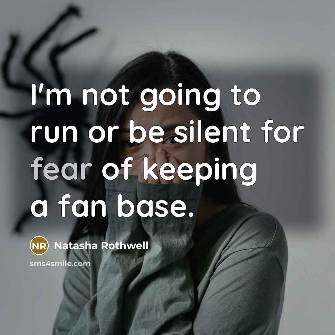 “I'm not going to run or be silent for fear…” quote by Natasha Rothwell