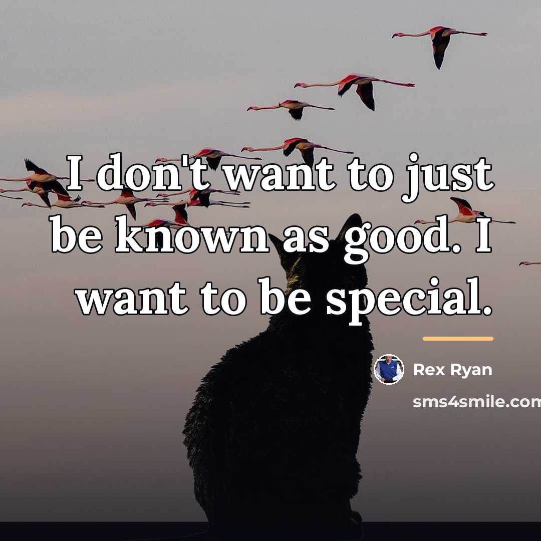 “I don't want to just be known as good. I…” quote by Rex Ryan