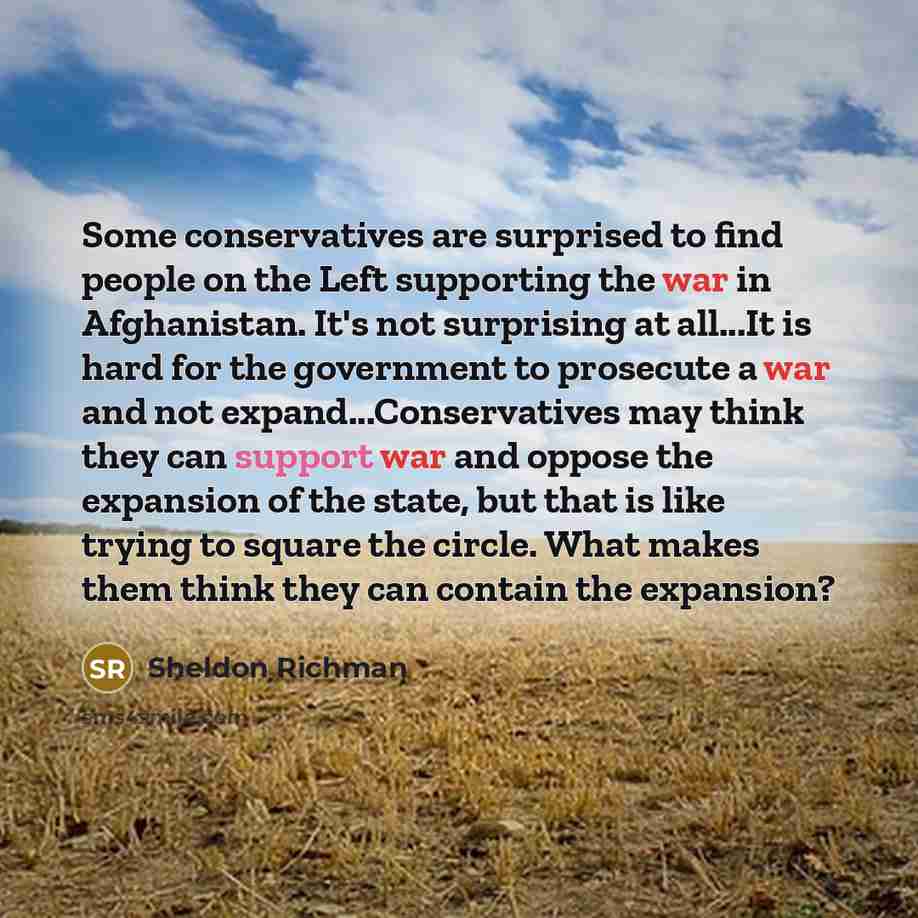 “Some conservatives are surprised to find people on the Left…” quote by Sheldon Richman