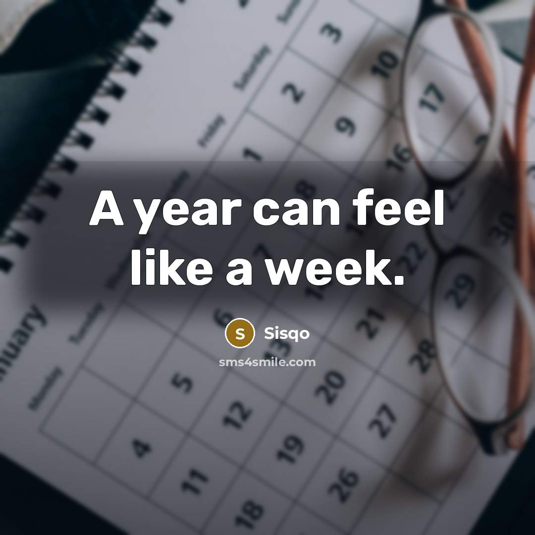 “A year can feel like a week.…” quote by Sisqo