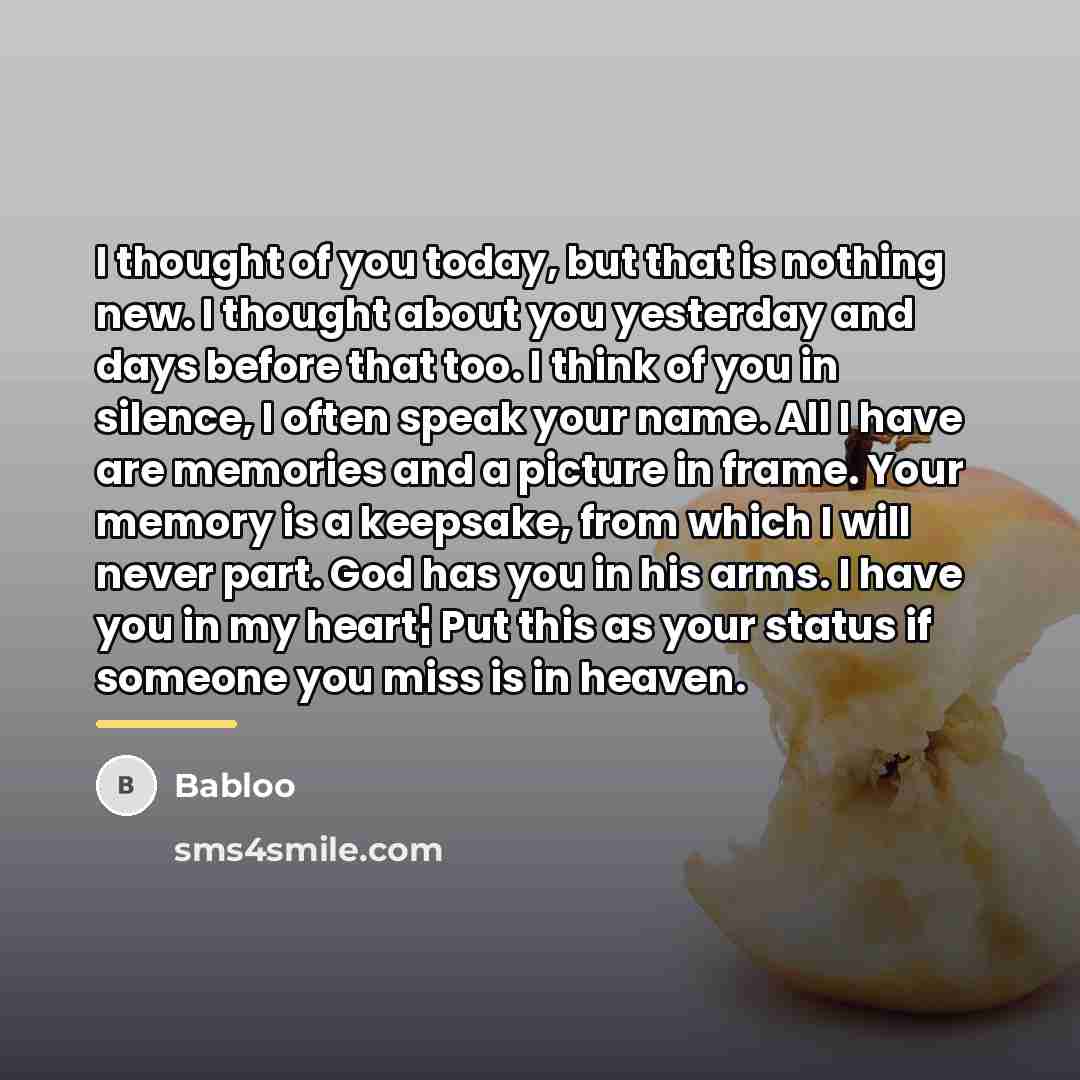 “I thought of you today, but that is nothing new.…” quote by Babloo
