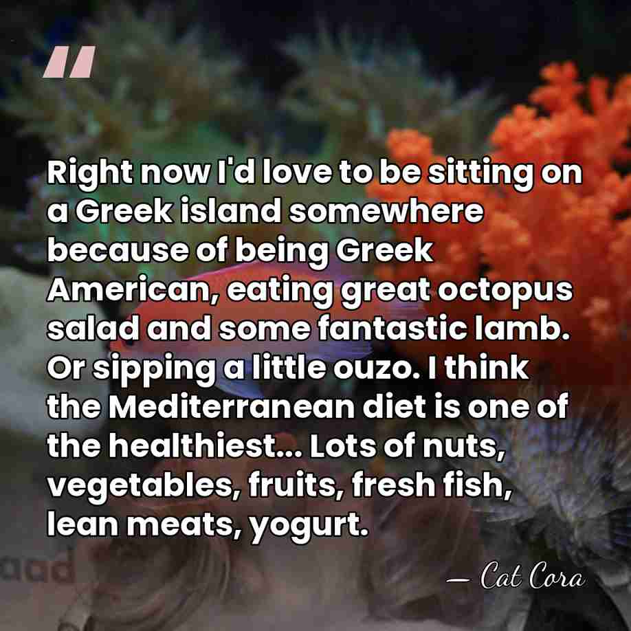 Right now I'd love to be sitting on a Greek island somewhere&hellip; - Cat Cora