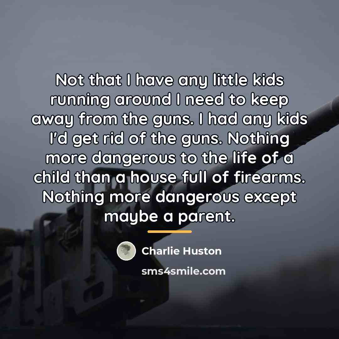 “Not that I have any little kids running around I…” quote by Charlie Huston