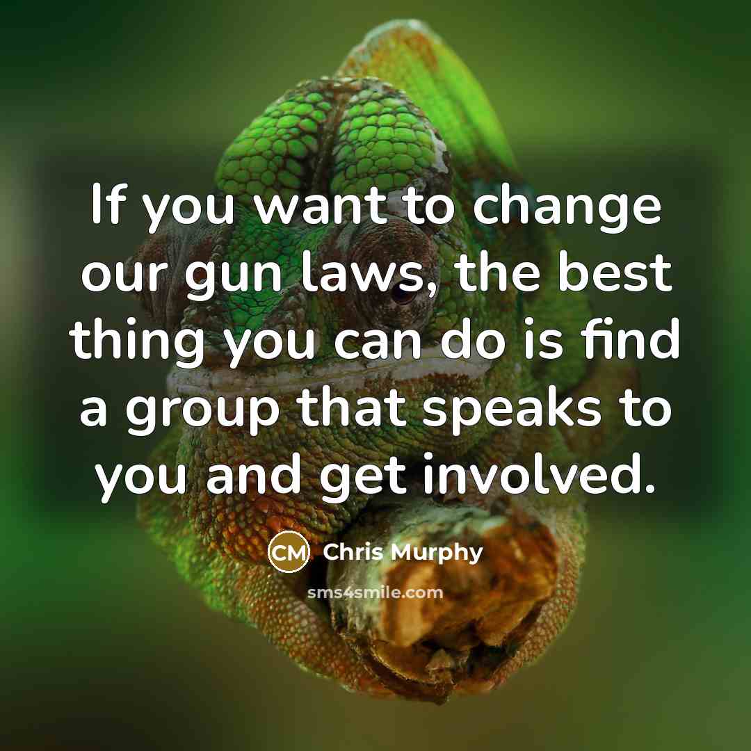 “If you want to change our gun laws, the best…” quote by Chris Murphy