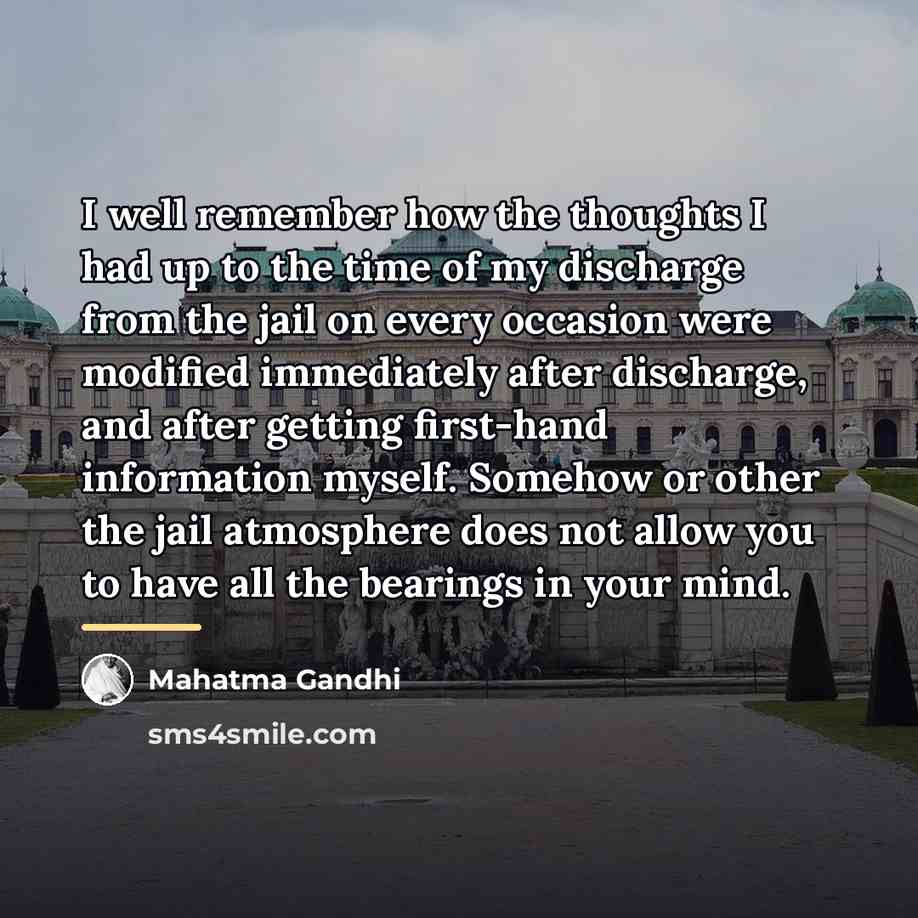 “I well remember how the thoughts I had up to…” quote by Mahatma Gandhi