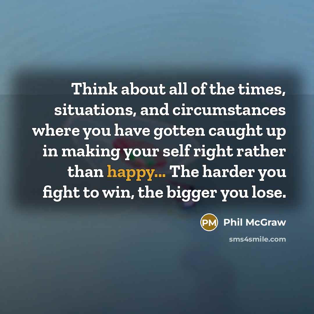 “Think about all of the times, situations, and circumstances where…” quote by Phil McGraw