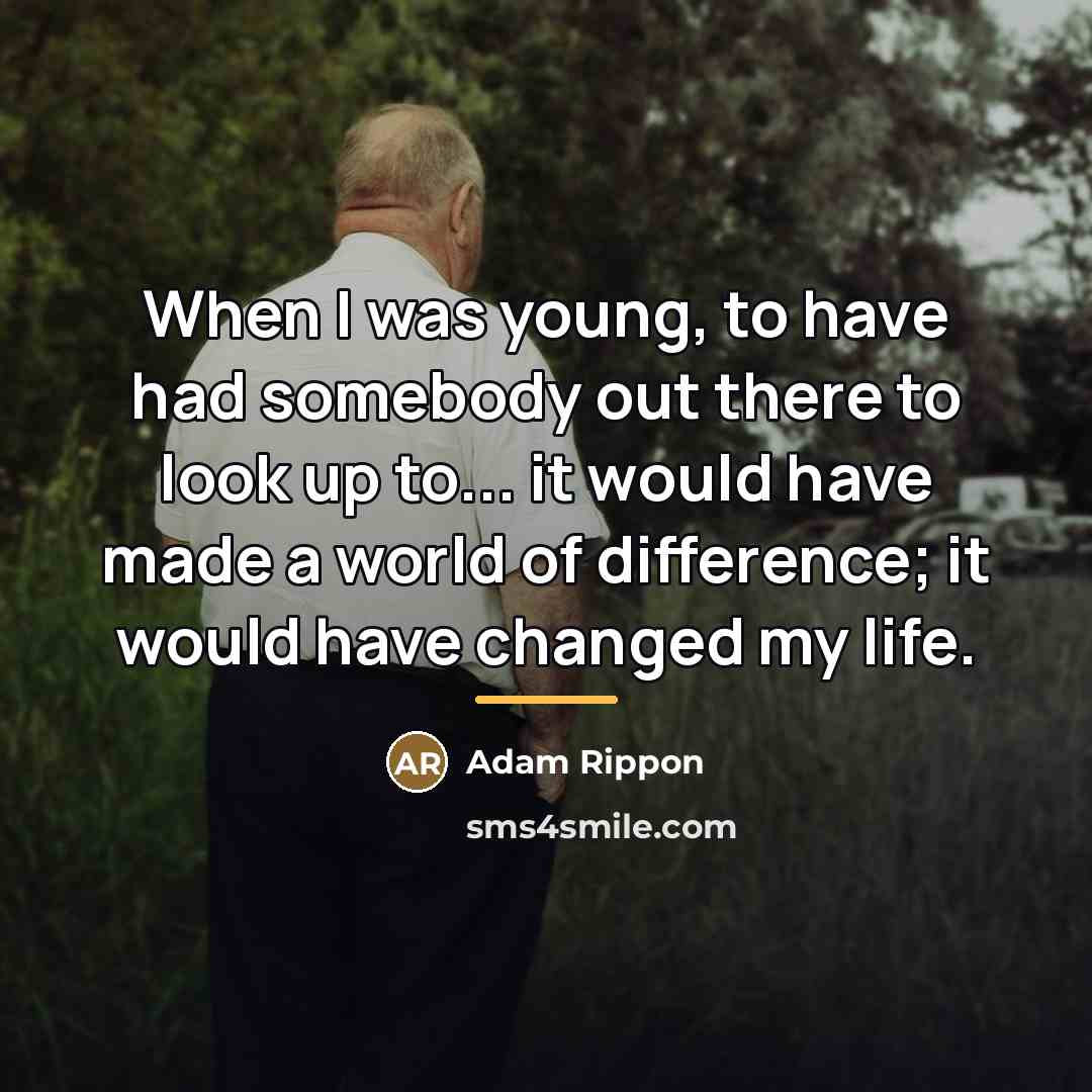 “When I was young, to have had somebody out there…” quote by Adam Rippon