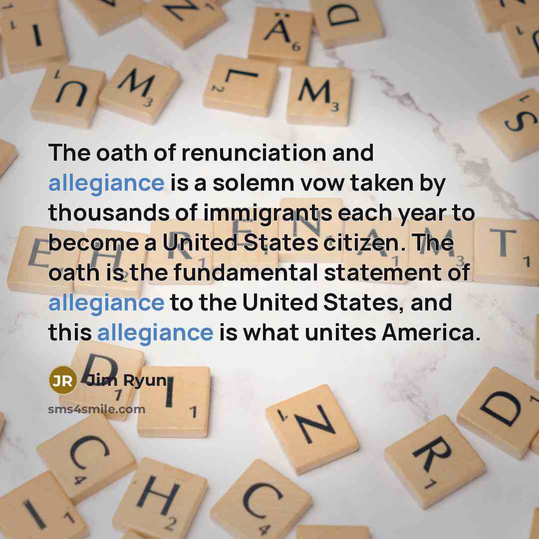 “The oath of renunciation and allegiance is a solemn vow…” quote by Jim Ryun
