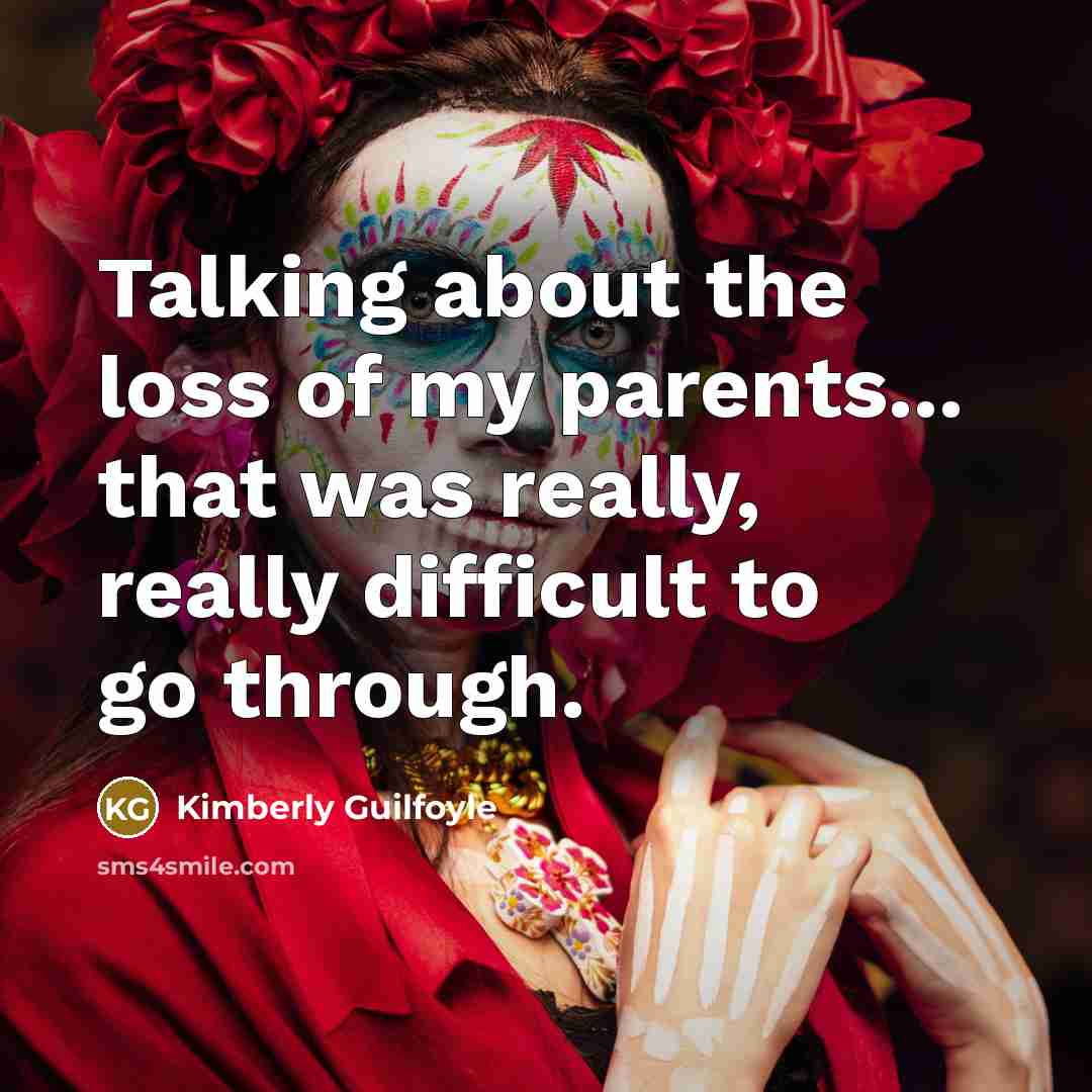 “Talking about the loss of my parents... that was really,…” quote by Kimberly Guilfoyle