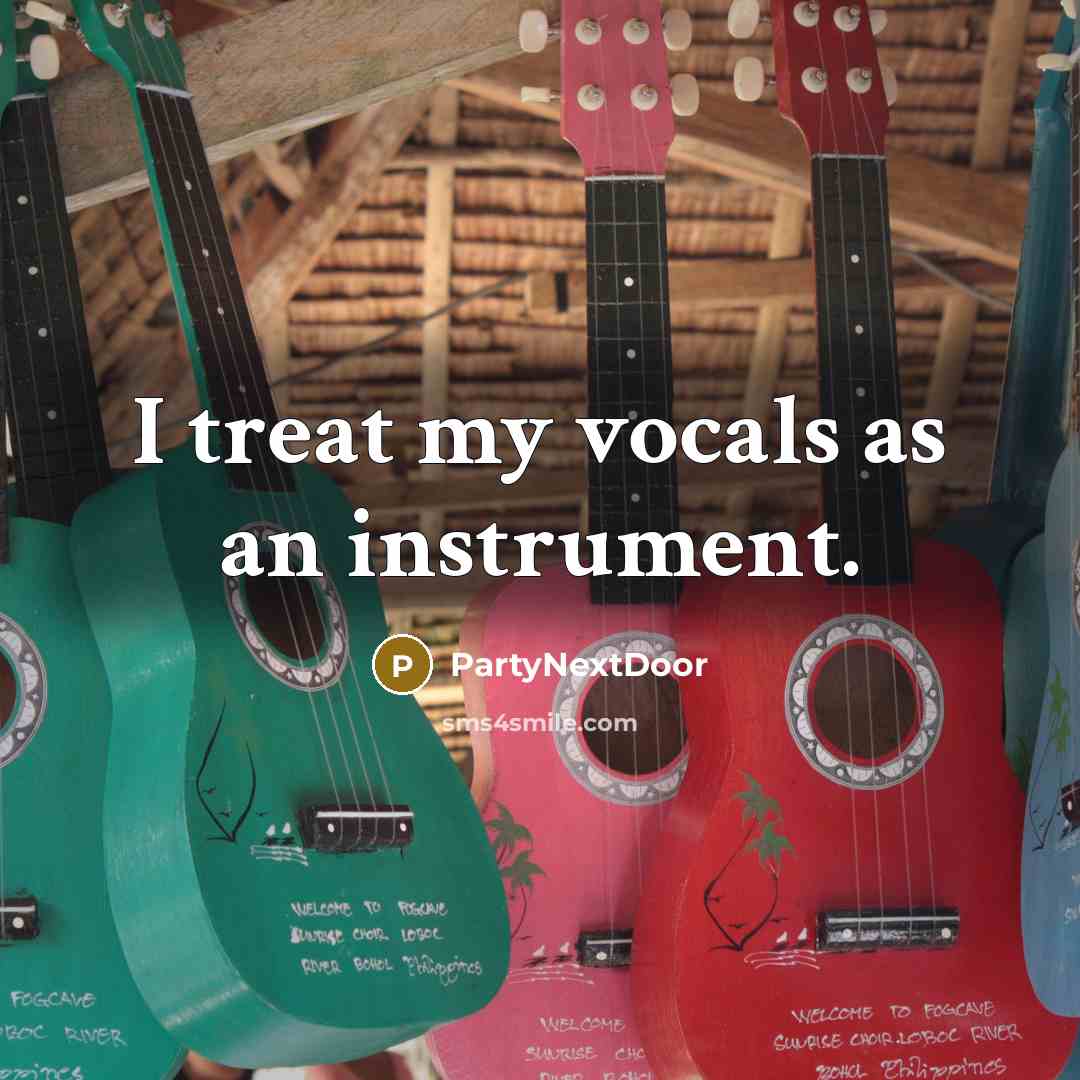 “I treat my vocals as an instrument.…” quote by PartyNextDoor