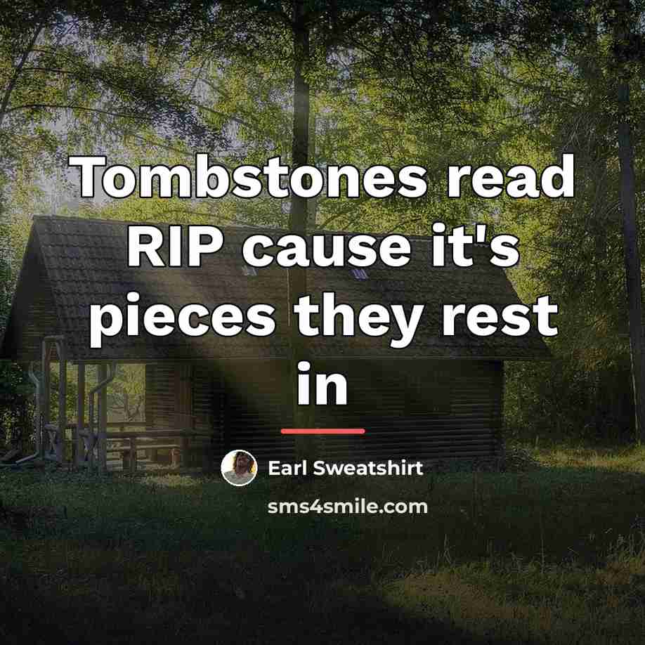 “Tombstones read RIP cause it's pieces they rest in…” quote by Earl Sweatshirt