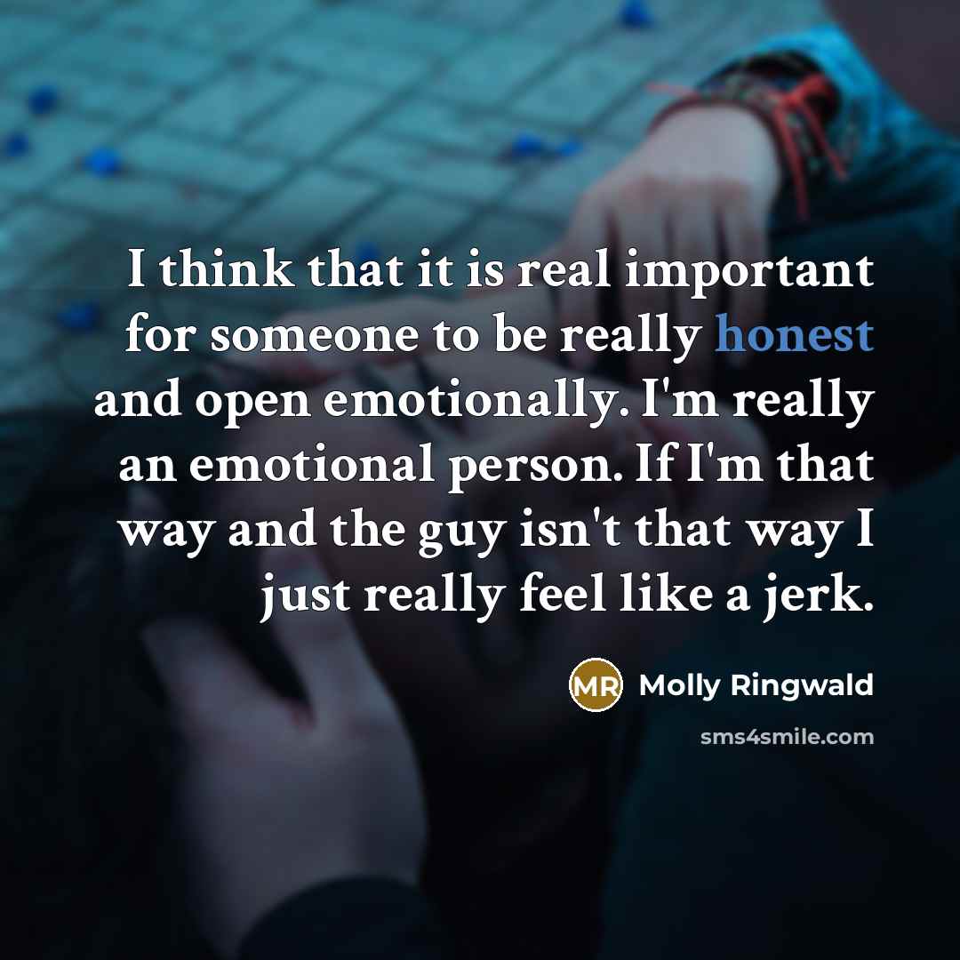 “I think that it is real important for someone to…” quote by Molly Ringwald
