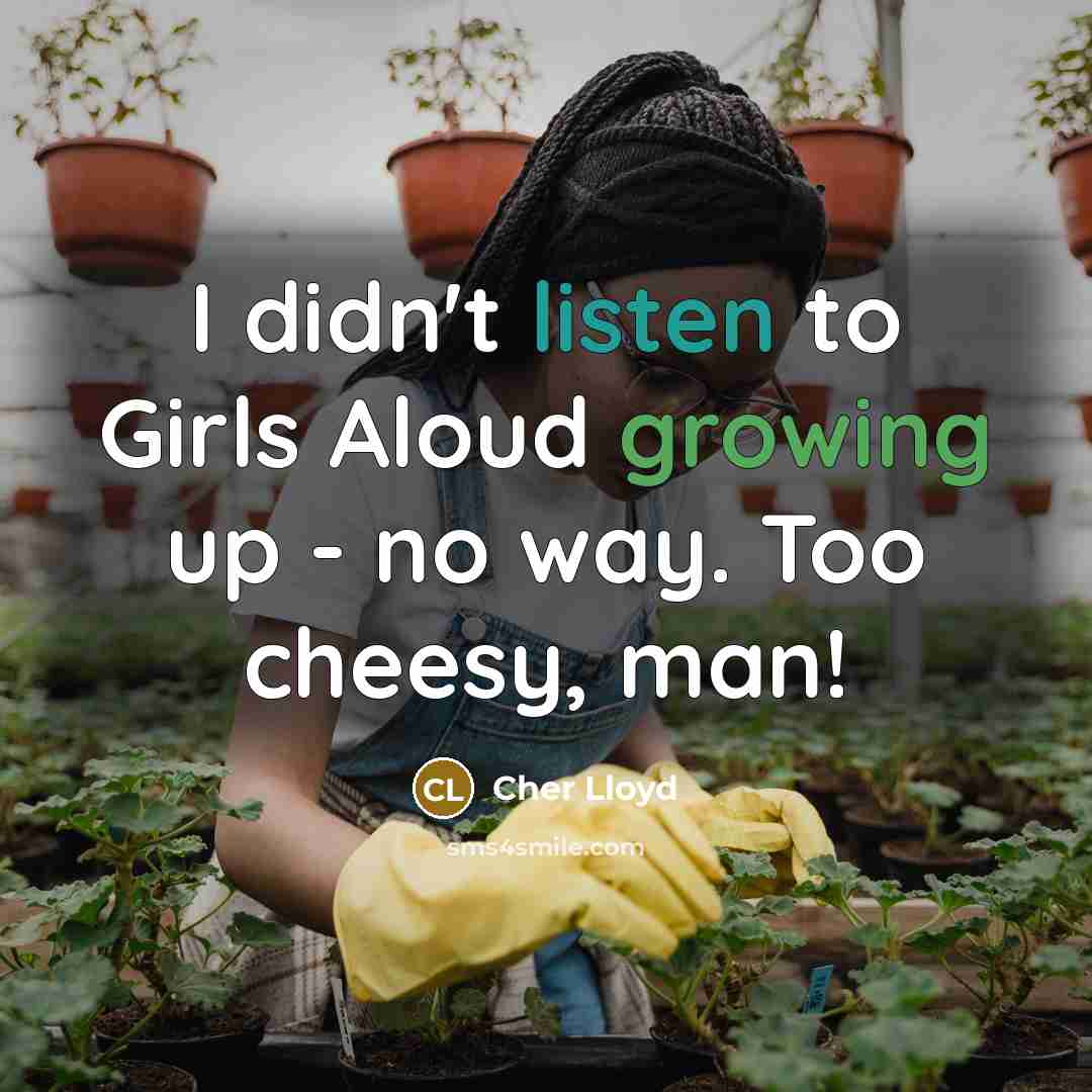 “I didn't listen to Girls Aloud growing up - no…” quote by Cher Lloyd