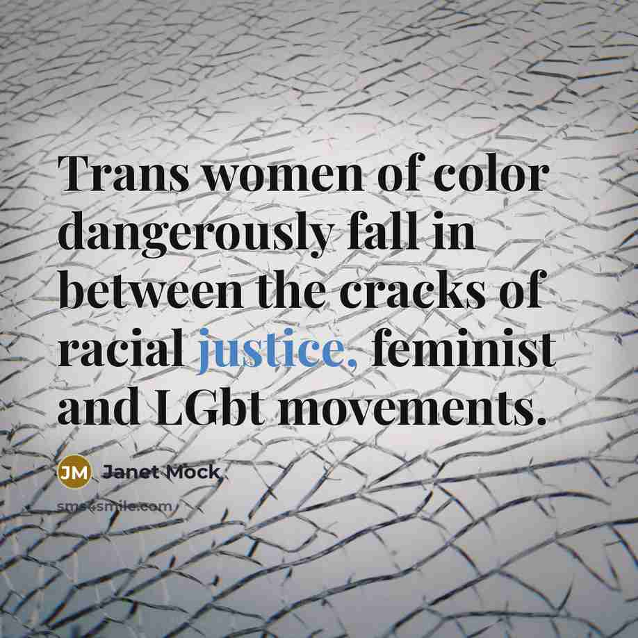 “Trans women of color dangerously fall in between the cracks…” quote by Janet Mock