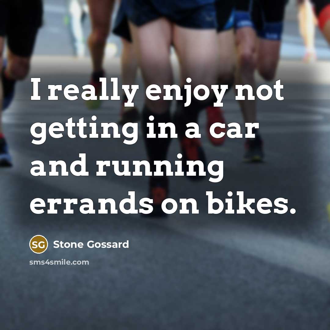 “I really enjoy not getting in a car and running…” quote by Stone Gossard