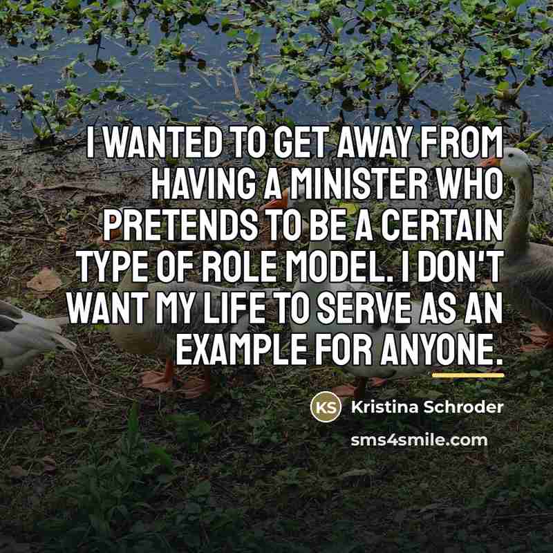 “I wanted to get away from having a minister who…” quote by Kristina Schroder