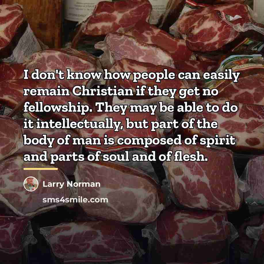 “I don't know how people can easily remain Christian if…” quote by Larry Norman