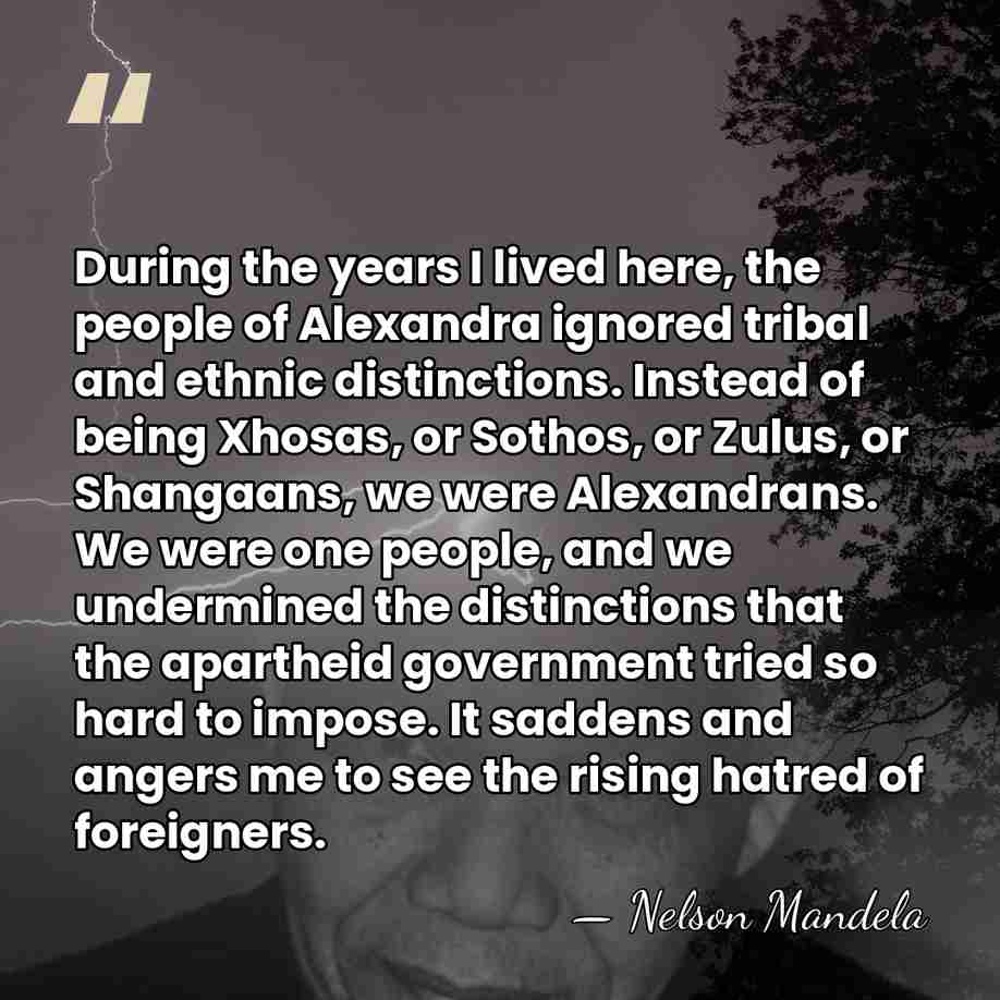 During the years I lived here, the people of Alexandra ignored tribal&hellip; - Nelson Mandela
