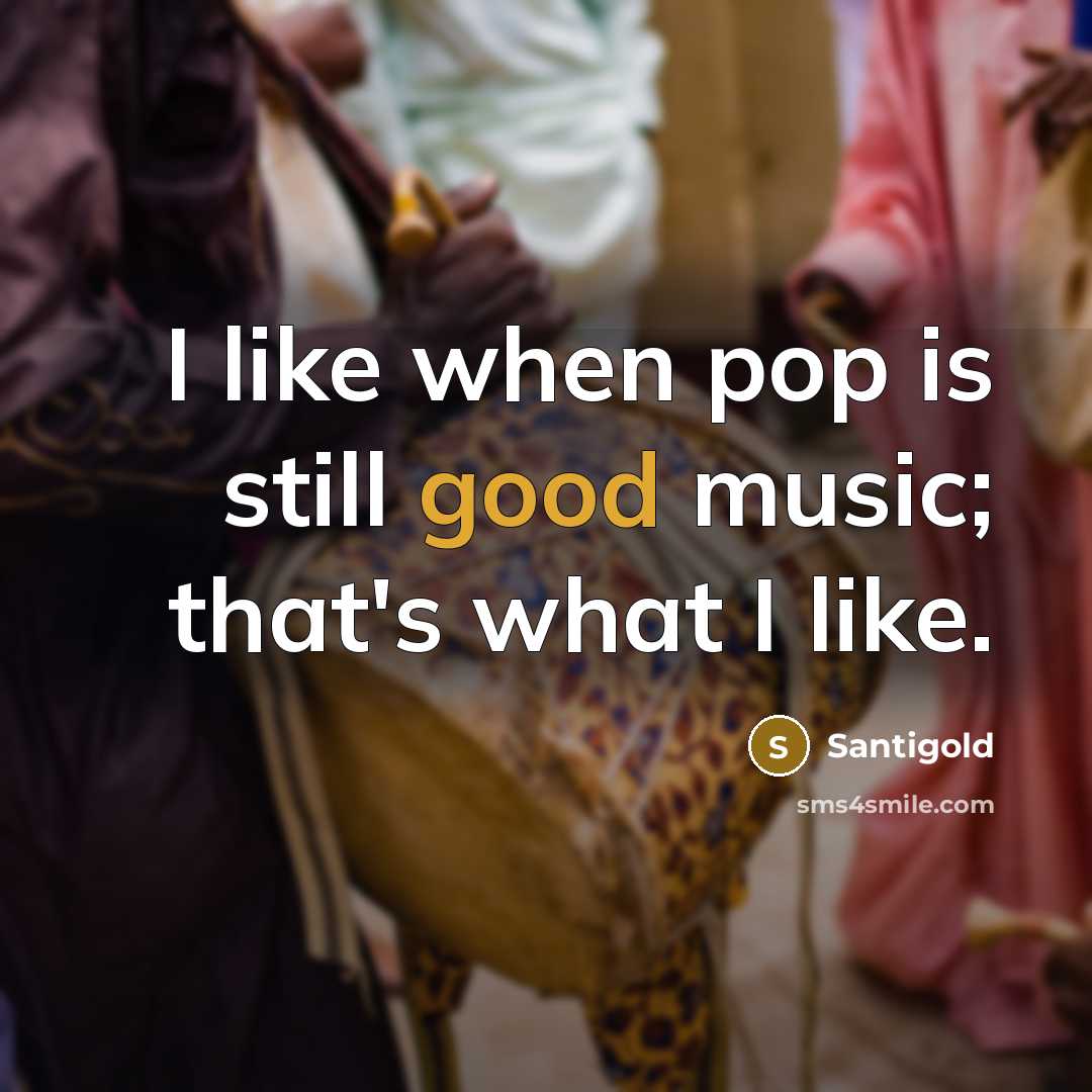 “I like when pop is still good music; that's what…” quote by Santigold