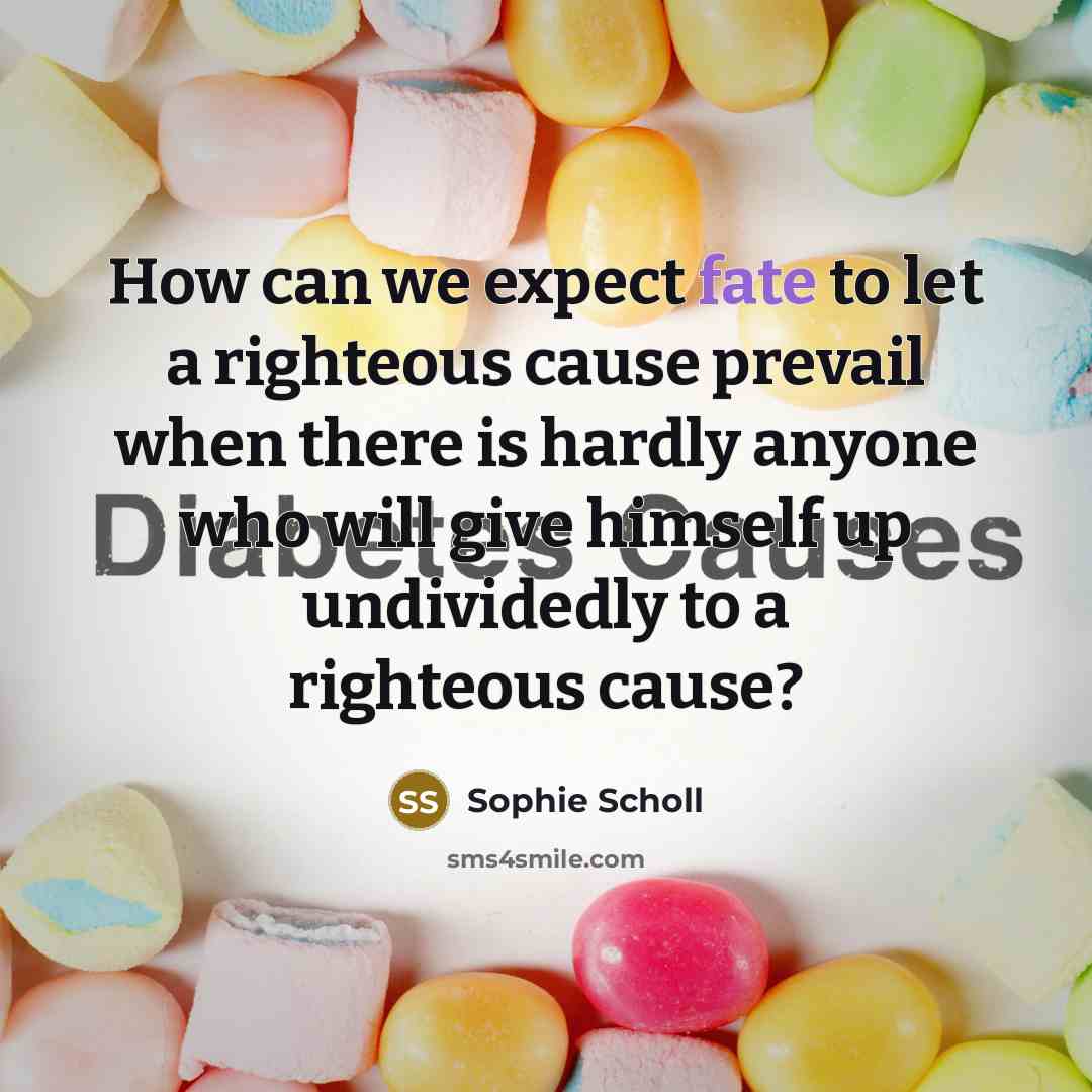 “How can we expect fate to let a righteous cause…” quote by Sophie Scholl