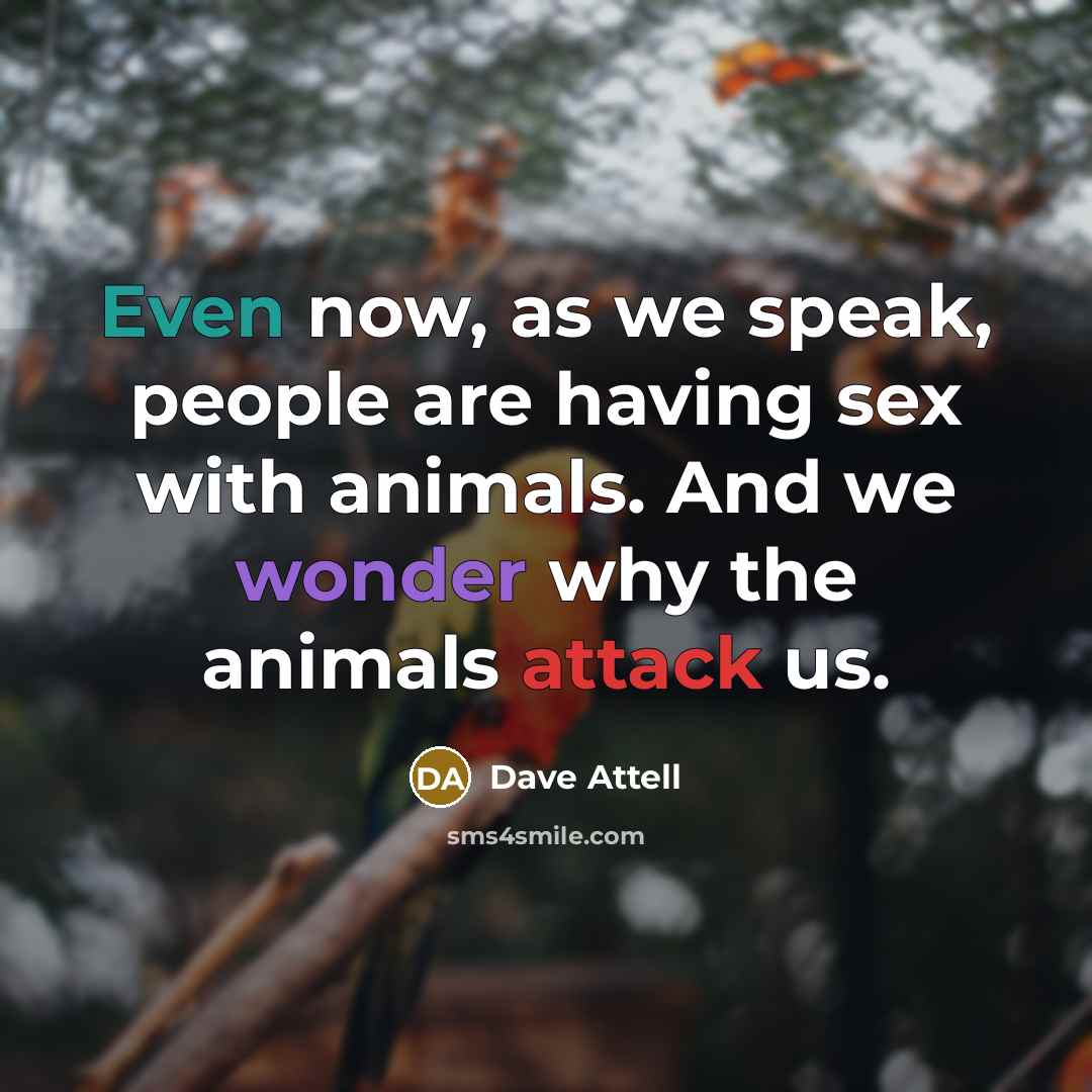 “Even now, as we speak, people are having sex with…” quote by Dave Attell